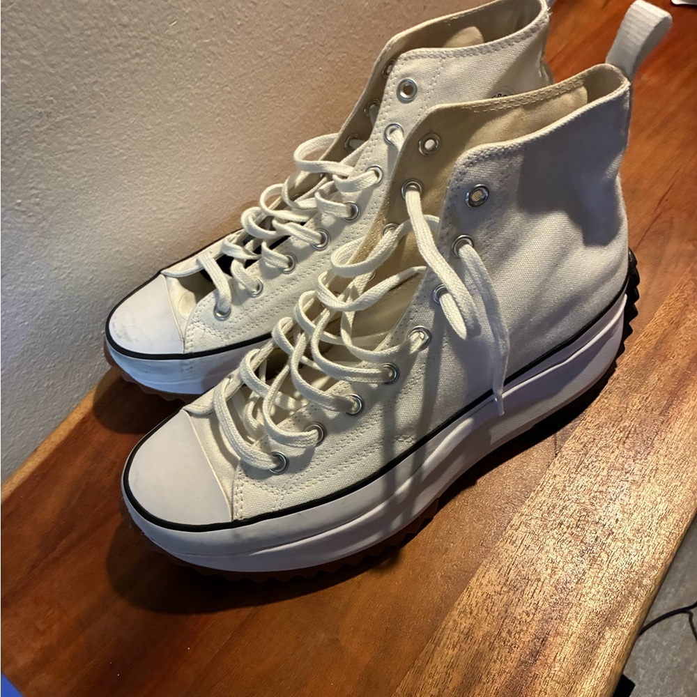 Converse White Platform High-Tops